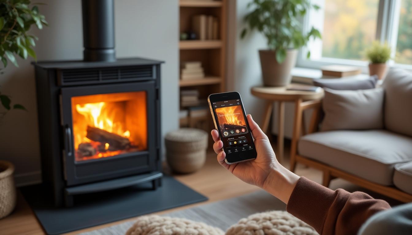 contrôlez facilement votre poêle à granulés à distance avec notre application innovante, et profitez d'un confort optimal directement depuis votre smartphone.