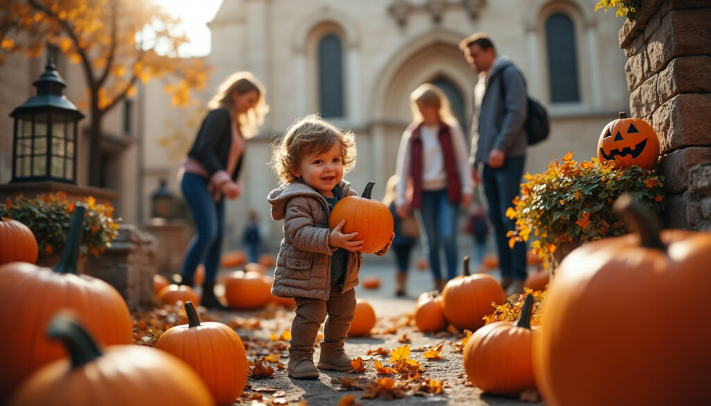 à nîmes, partez à la chasse aux citrouilles pour halloween, à deux pas de la cathédrale, et profitez d’une activité festive en famille.